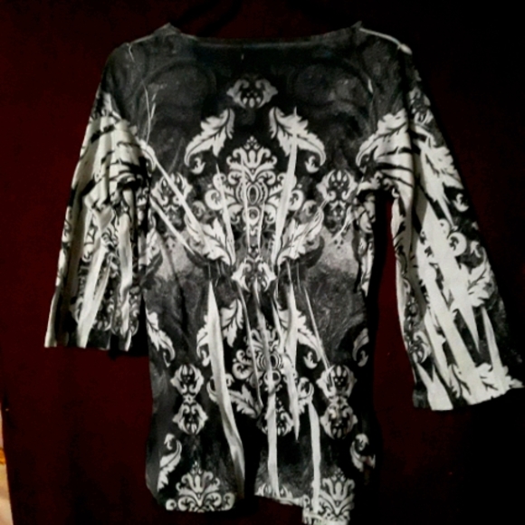 One World Women's Mid Length Sleeve Blouse/Tee - Picture 4 of 10